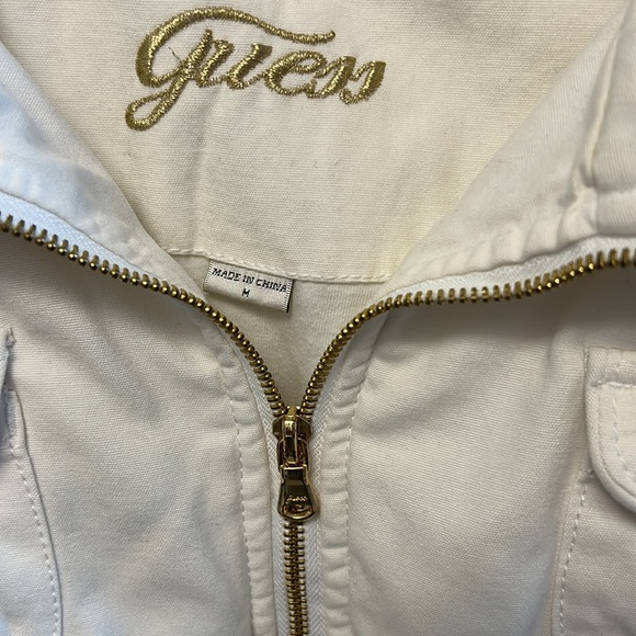 Women’s Guess Cream Jacket-Size Medium - Picture 7 of 8